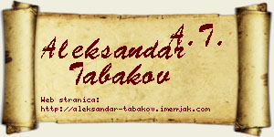 Aleksandar Tabakov vizit kartica